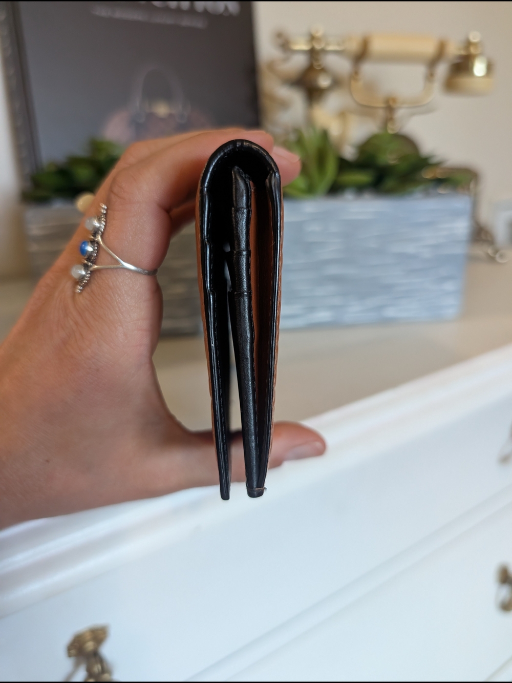 (SOLD) Loewe Embossed Leather Card Holder - Picture 9 of 14
